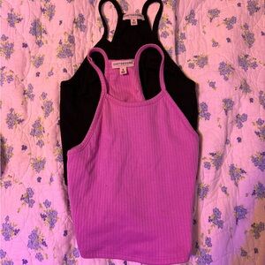 EARTHBOUND Black and Purple Camisole Top